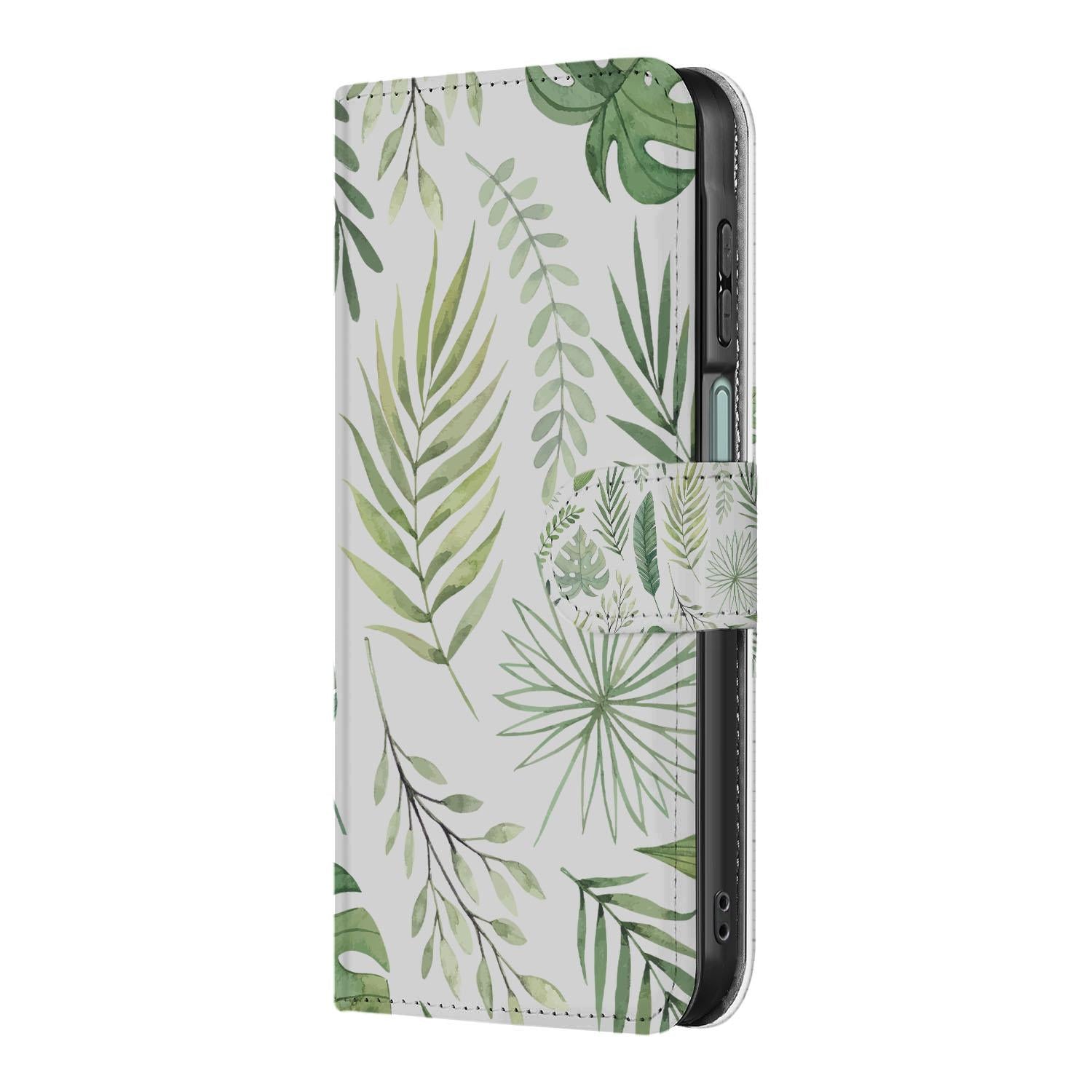 Samsung Galaxy A26 Leaves Book Case boek case leaves aanzicht