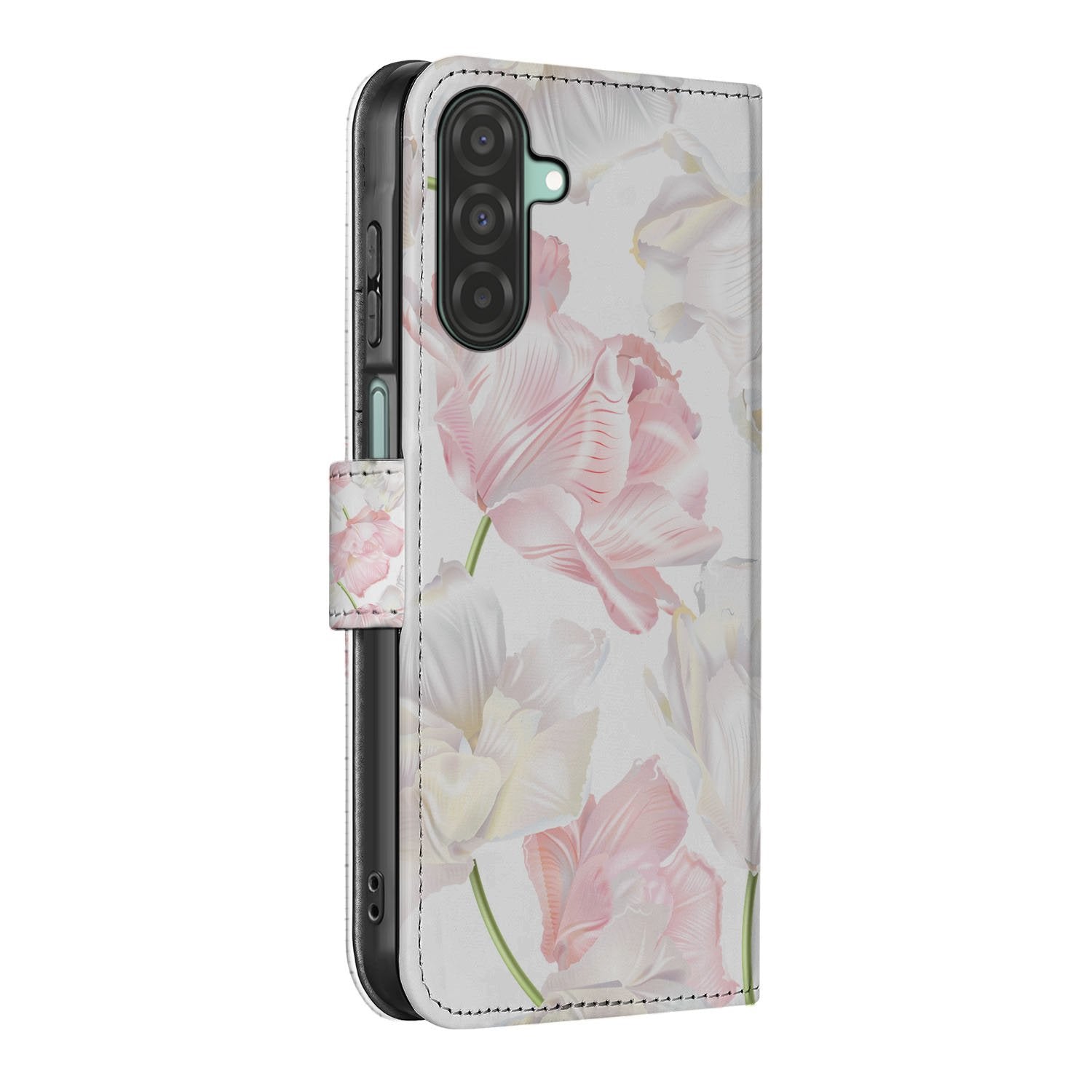 Samsung Galaxy A26 Lovely Flowers Book Case bloemen zijaanzicht