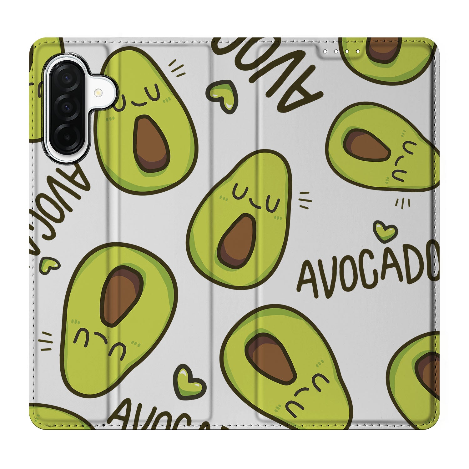 Samsung Galaxy A26 Magnet Case Avocado Singing avocado design voorkant