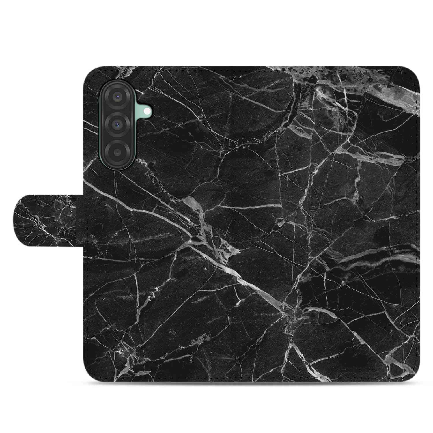 Samsung Galaxy A26 Marmer Zwart Book Case marmer zwart book case voorkant