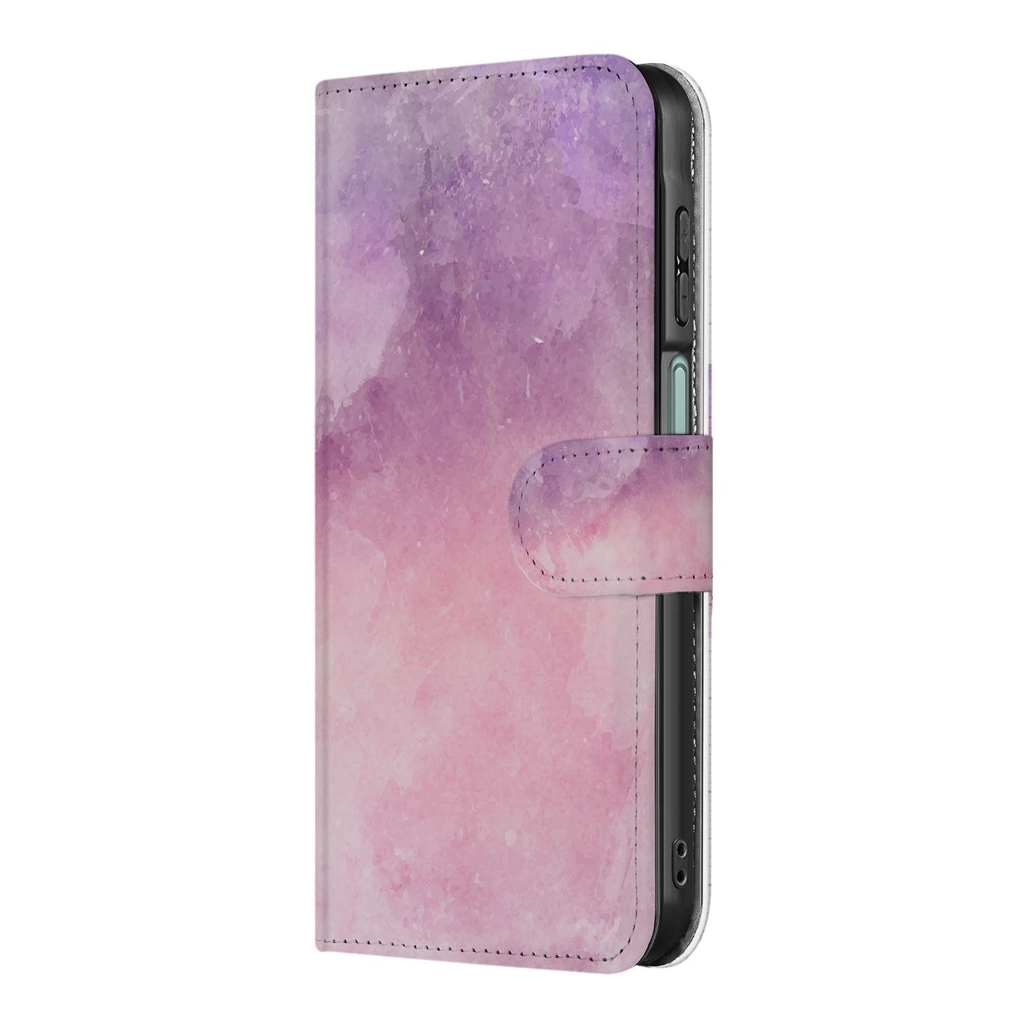Samsung Galaxy A26 Pink Purple Paint Book Case designnaam zijkant
