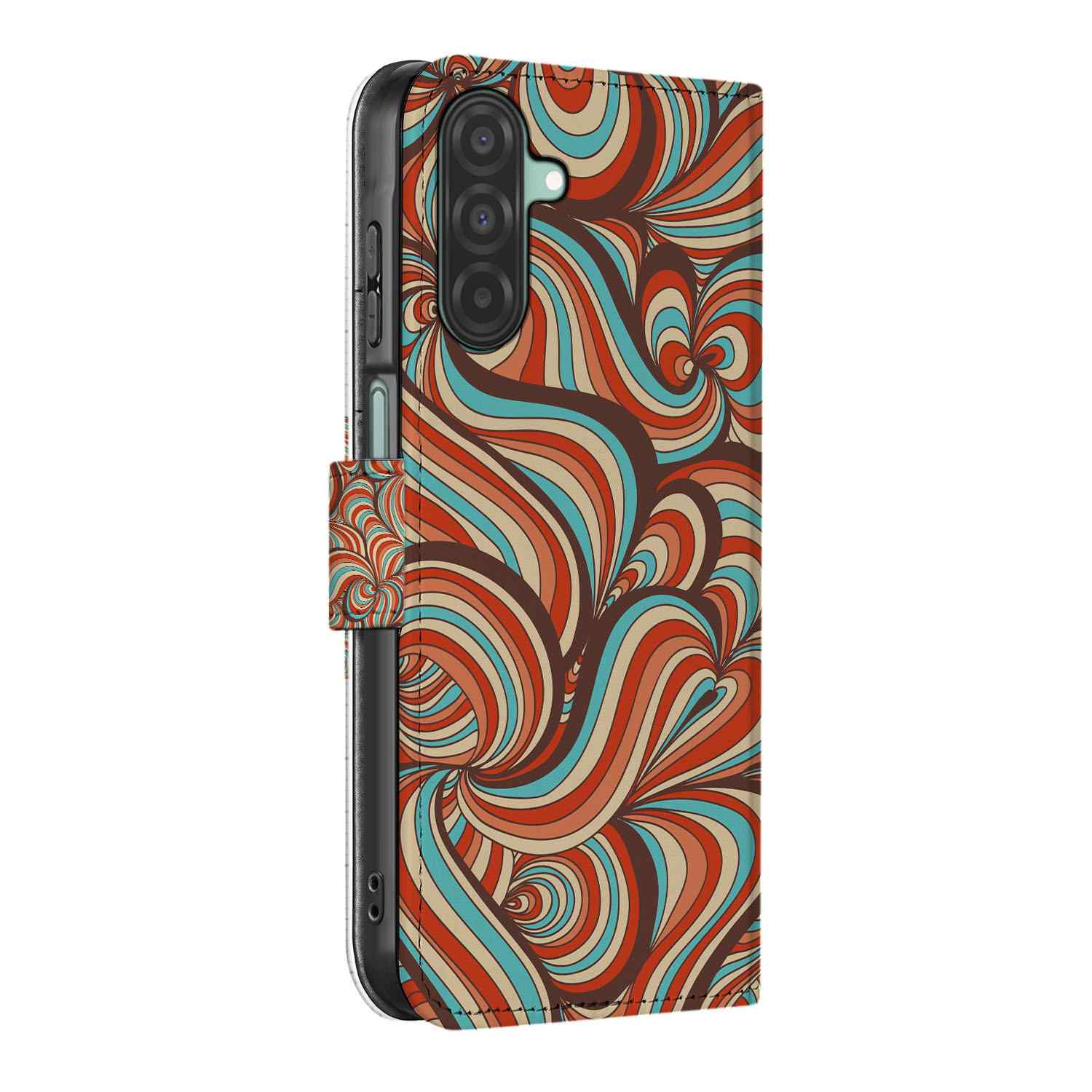 Samsung Galaxy A26 Retro Book Case retro design zijkant
