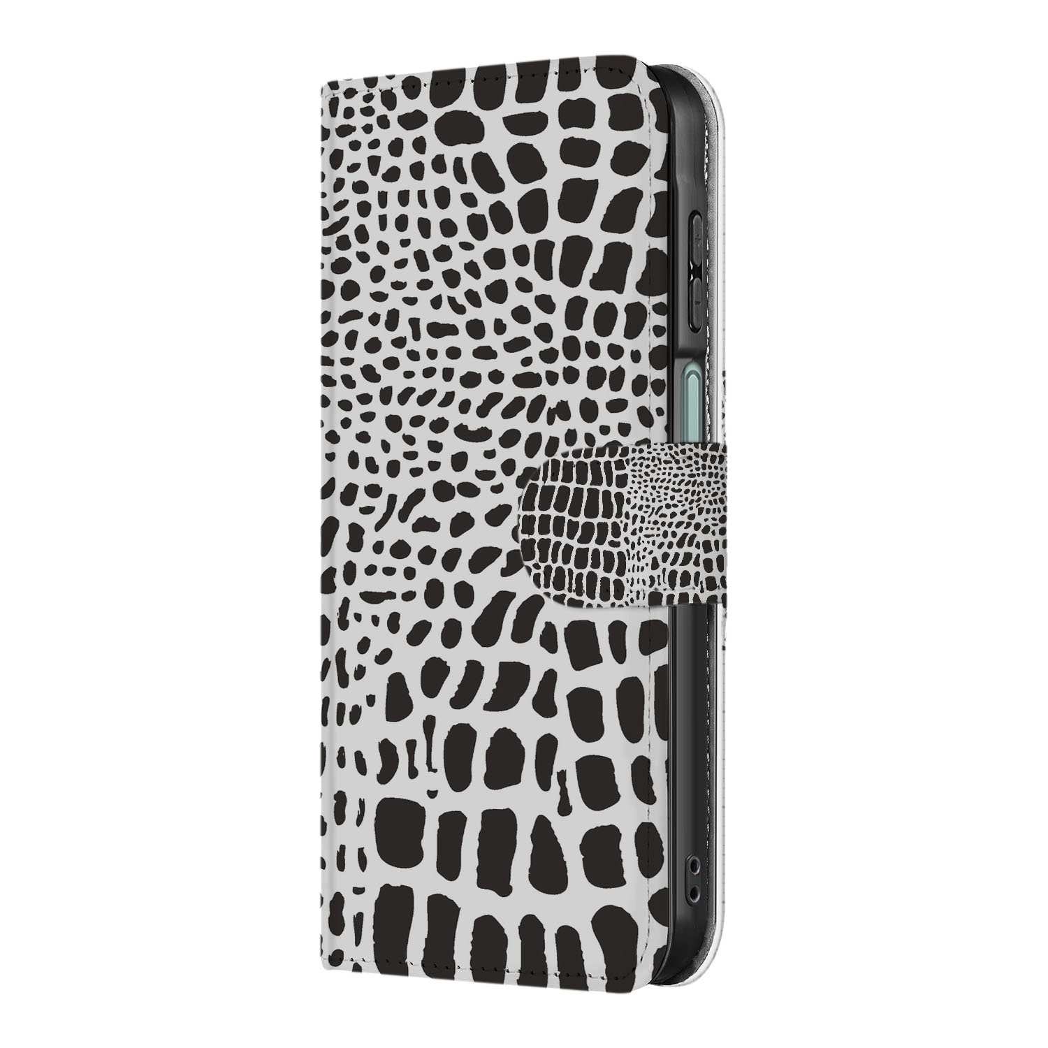 Samsung Galaxy A26 Slangenprint Book Case slangenprint bookcase zij-aanzicht