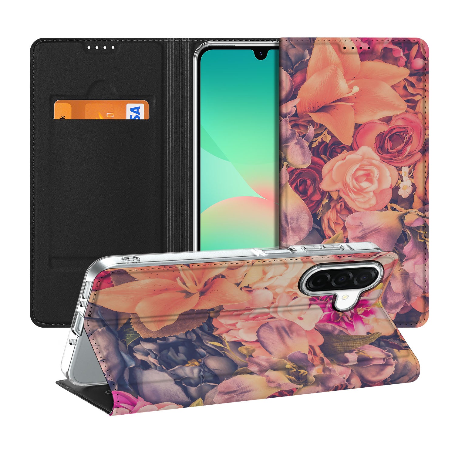 Samsung Galaxy A26 Smart Cover Bosje Bloemen bloemen kleuren design voorkant