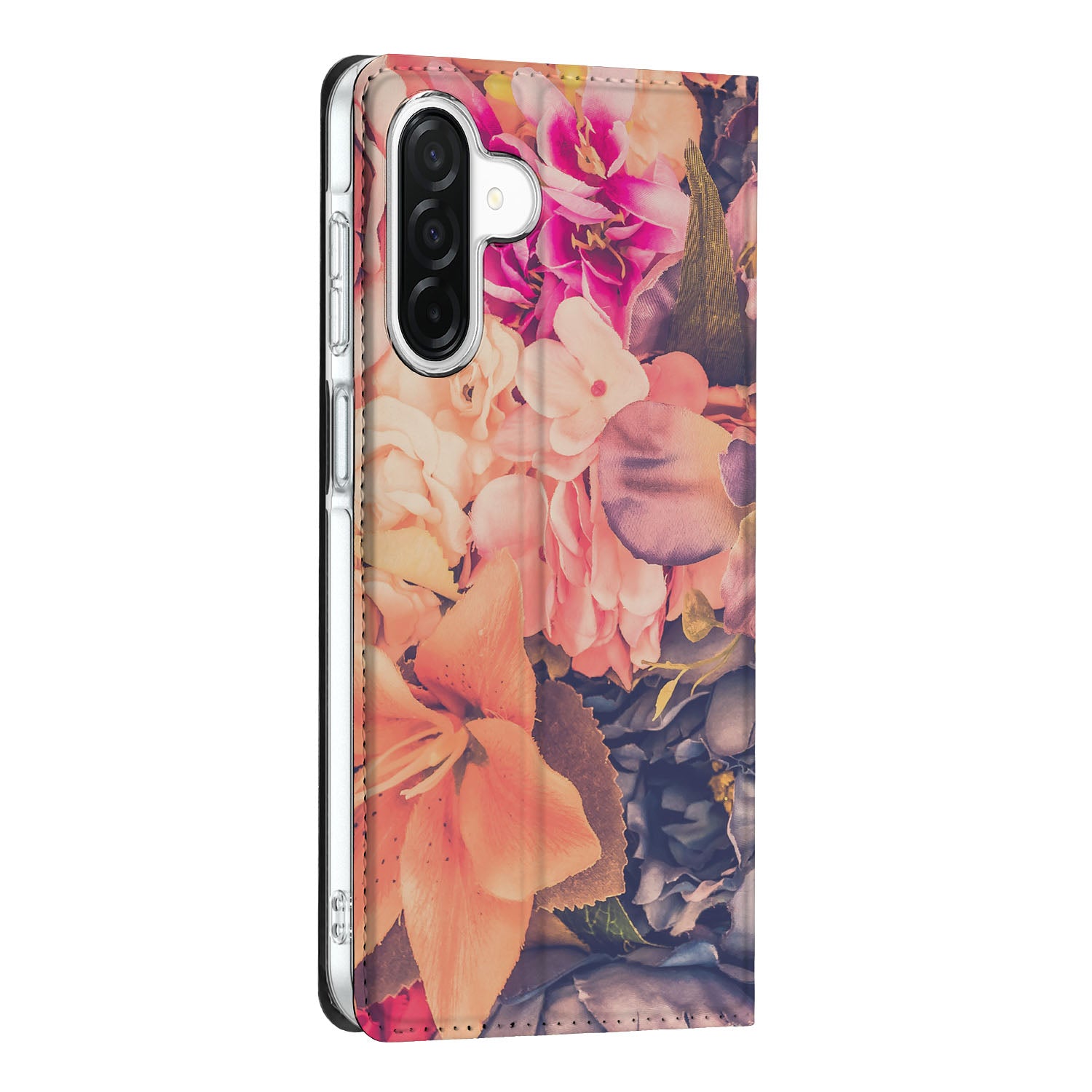 Samsung Galaxy A26 Smart Cover Bosje Bloemen bloemen kleurrijk zijaanzicht