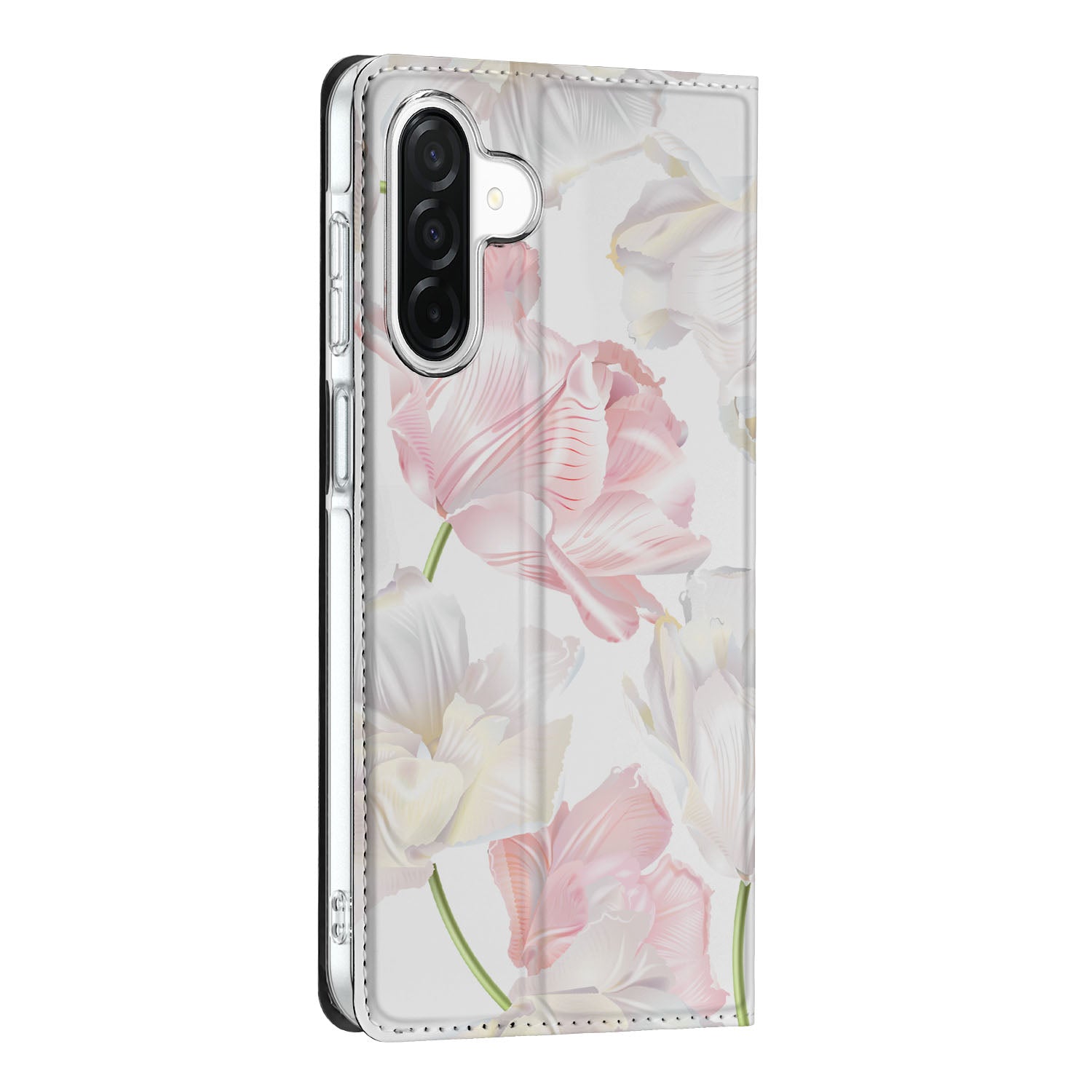 Samsung Galaxy A26 Smart Cover Lovely Flowers bloemen design aanzicht