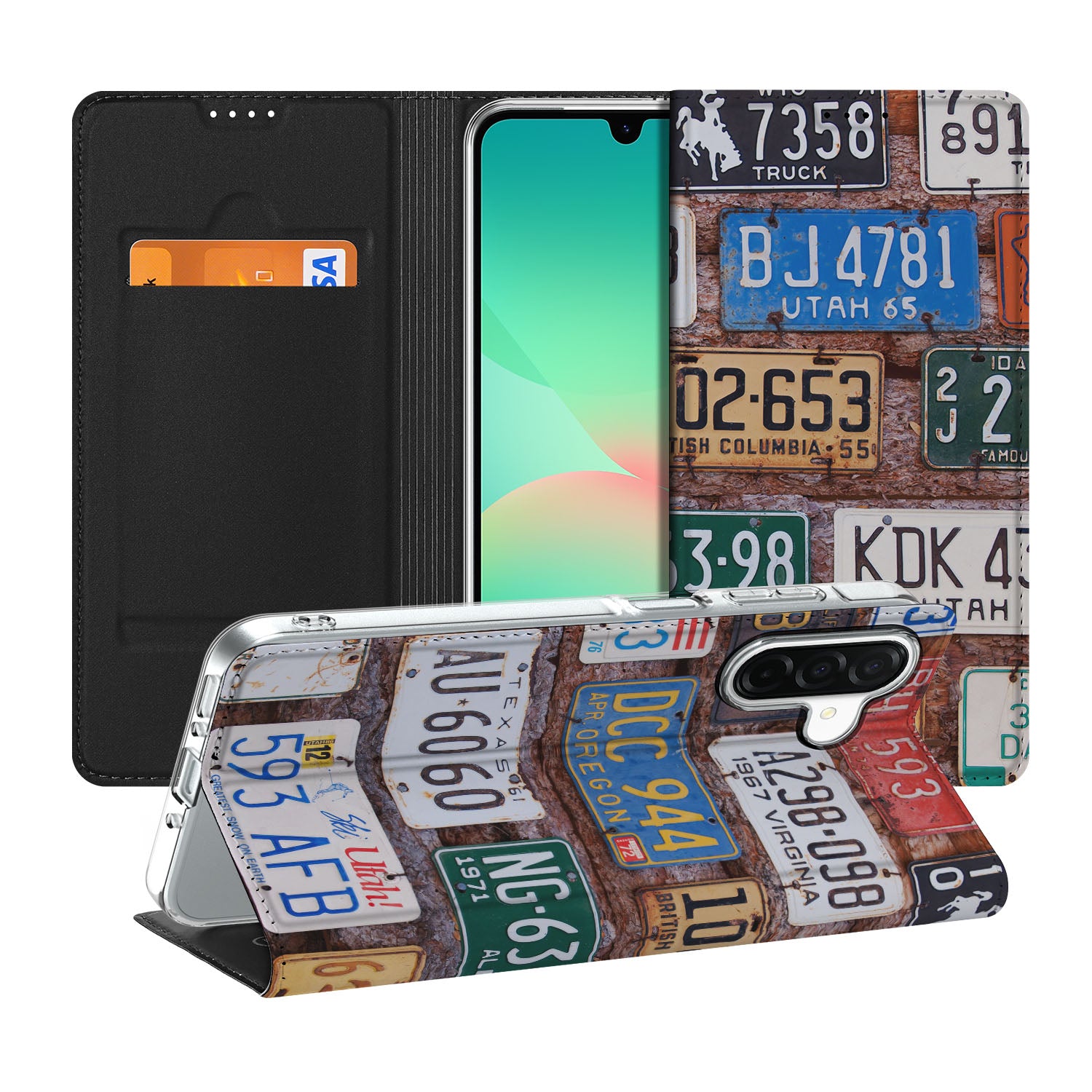 Samsung Galaxy A26 Stand Case Kentekenplaten design met kentekenplaten aanzicht
