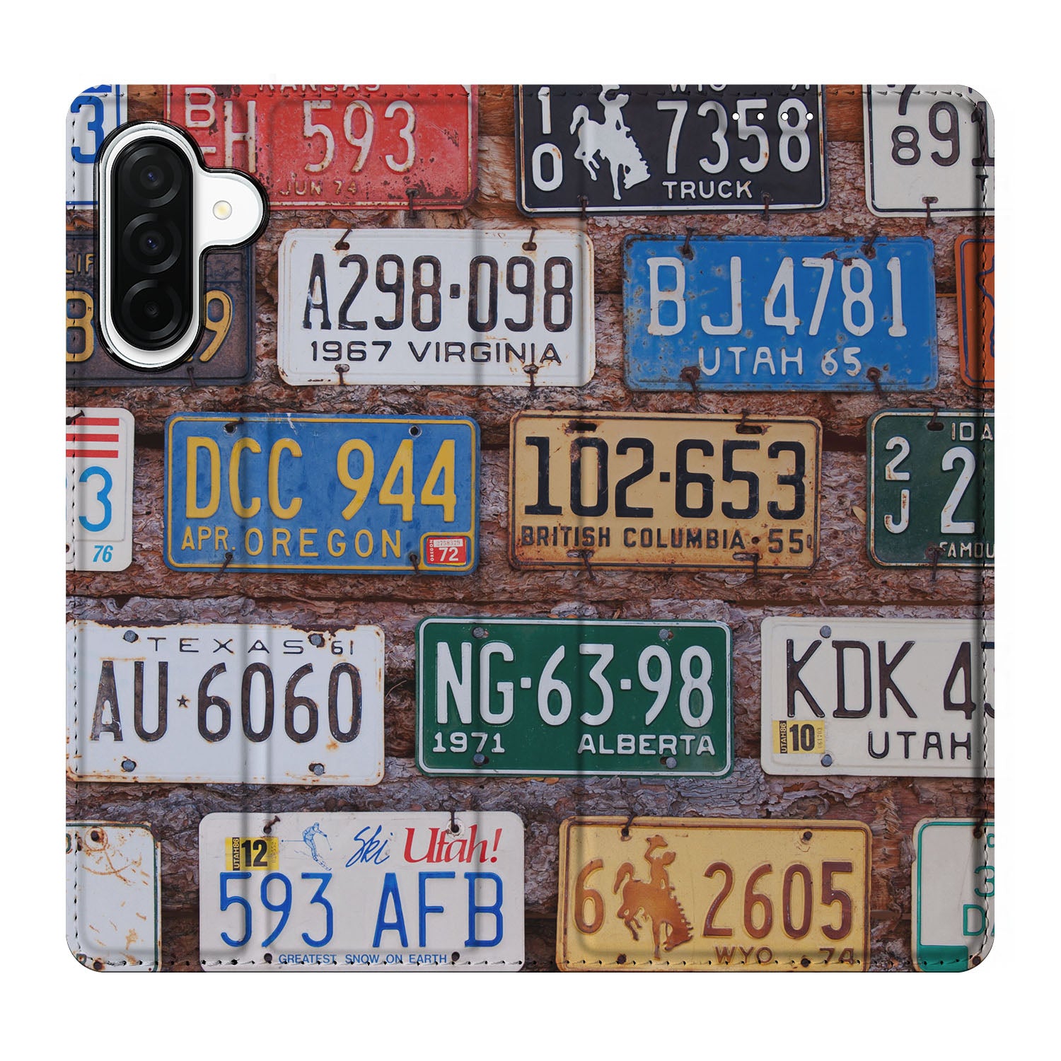Samsung Galaxy A26 Stand Case Kentekenplaten kentekenplaten design bovenaanzicht