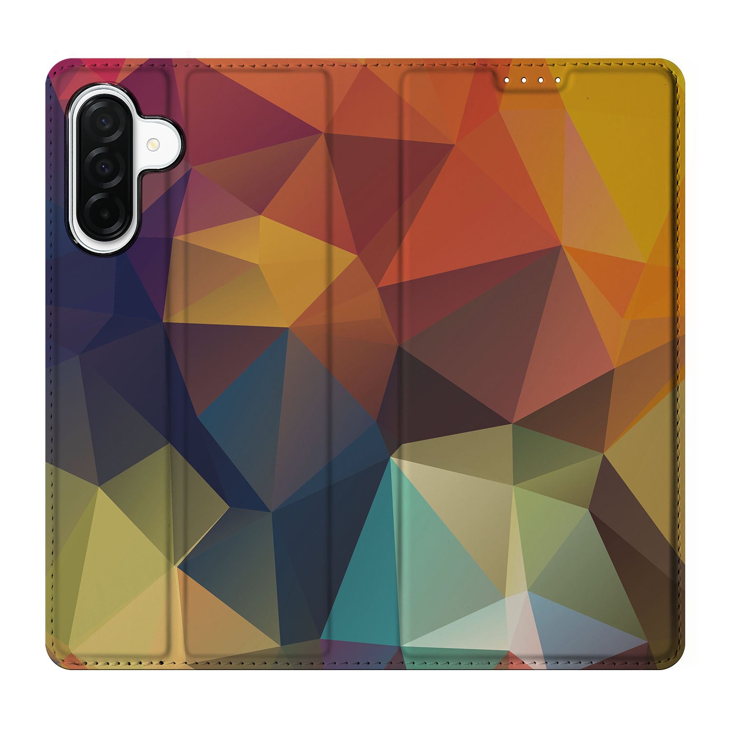 Samsung Galaxy A26 Stand Case Polygon Color design abstract kleurrijke driehoeken