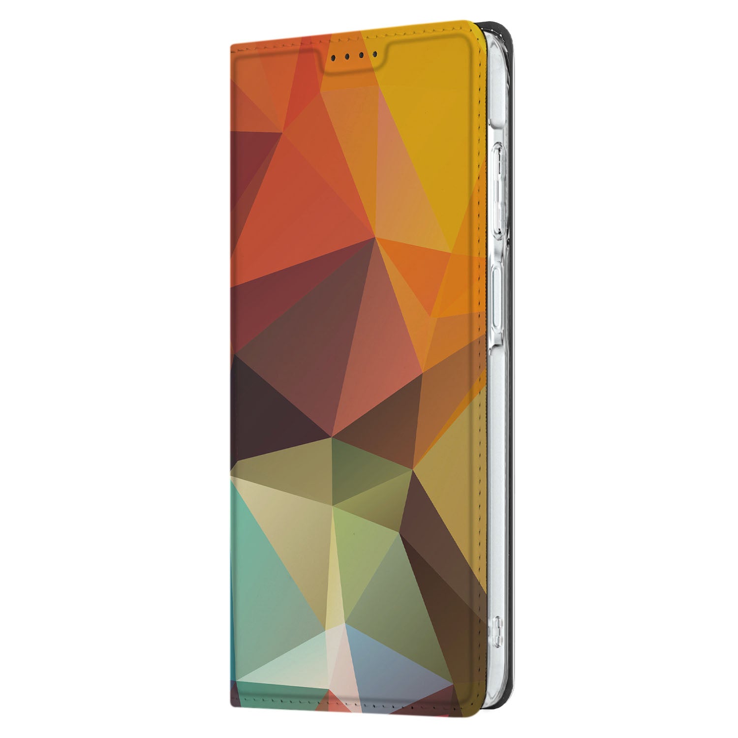 Samsung Galaxy A26 Stand Case Polygon Color hoesje design polygonal kleurrijk patroon