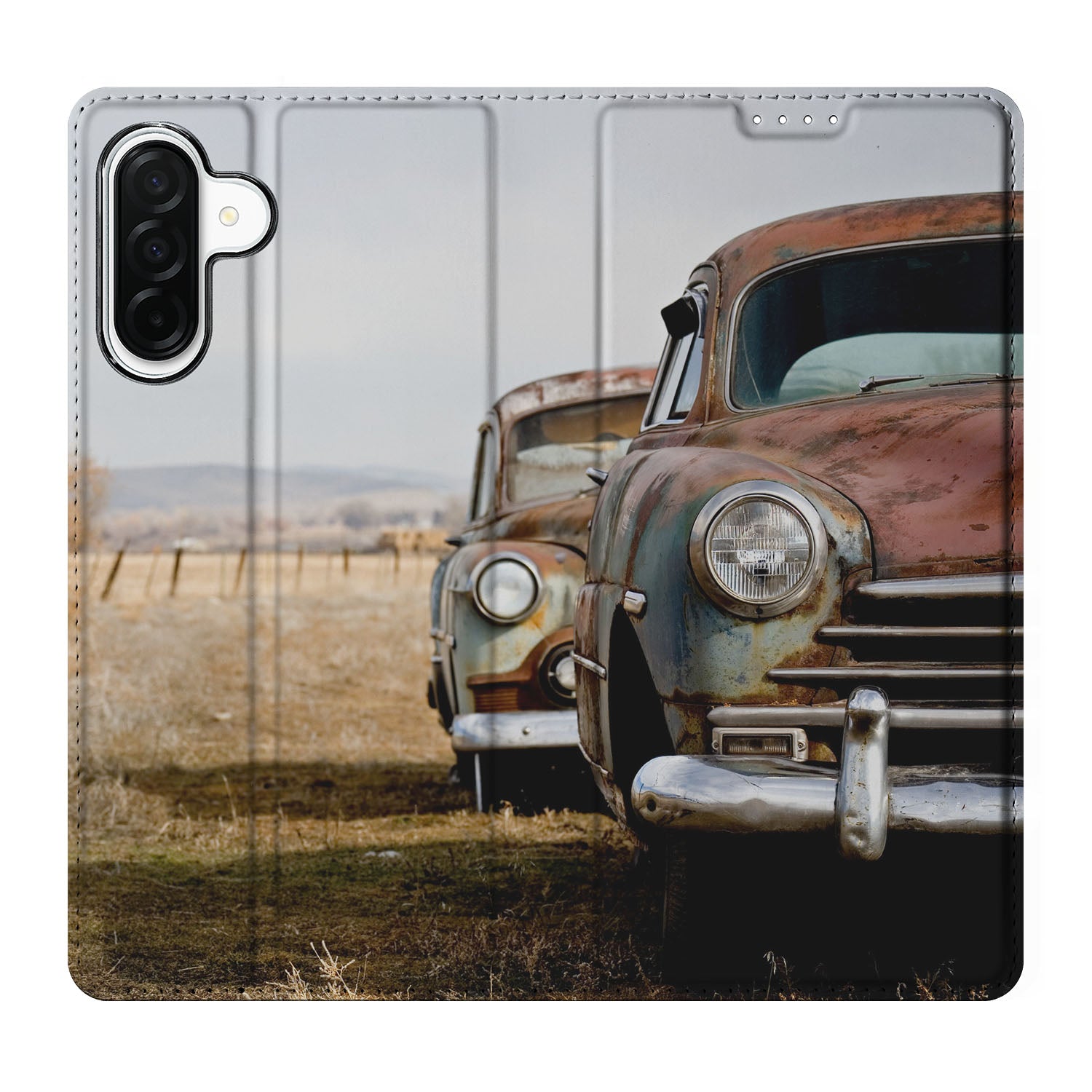 Samsung Galaxy A26 Stand Case Vintage Auto vintage auto voorkant