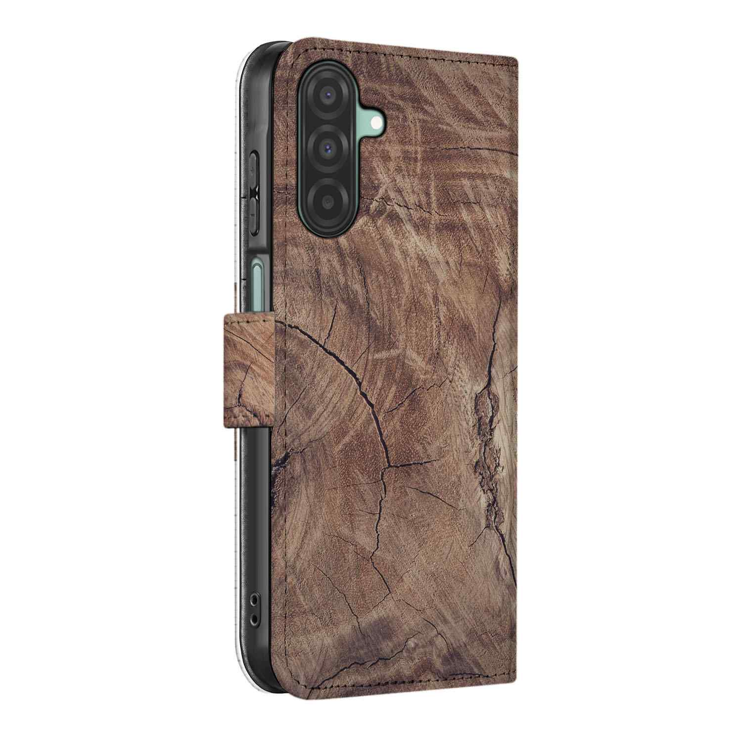 Samsung Galaxy A26 Tree Trunk Book Case tree trunk design achteraanzicht