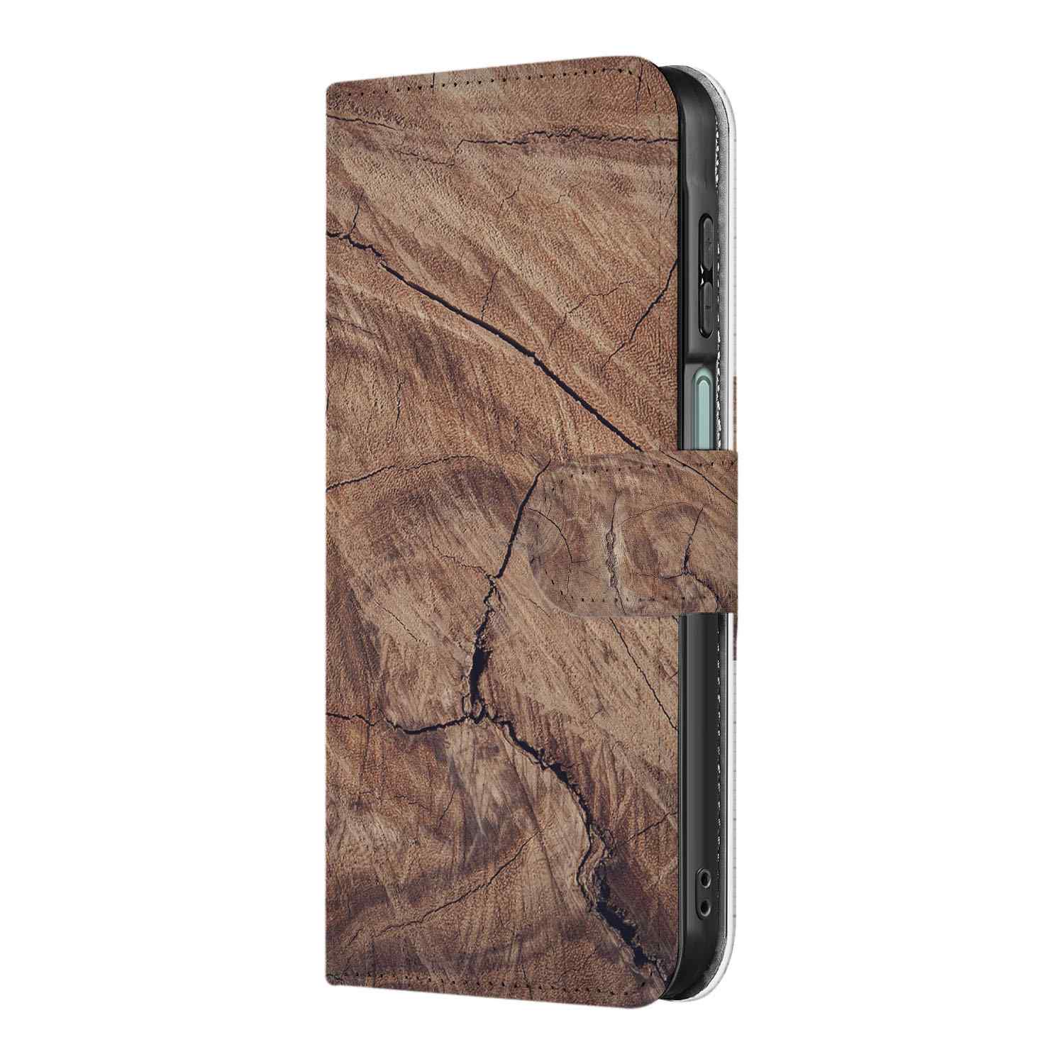 Samsung Galaxy A26 Tree Trunk Book Case boomstam ontwerp voorkant