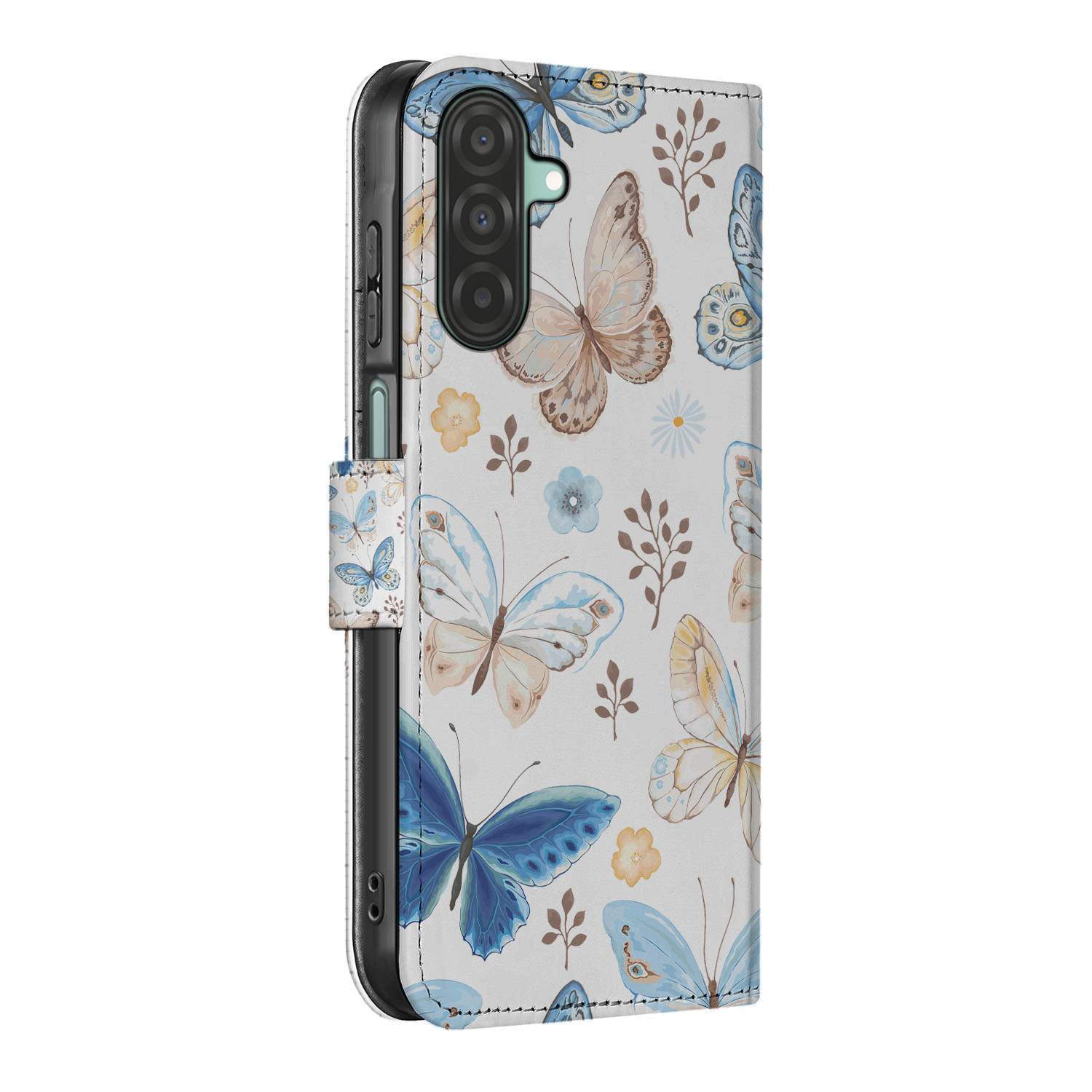 Samsung Galaxy A26 Vlinder Book Case vlinder design zijkant