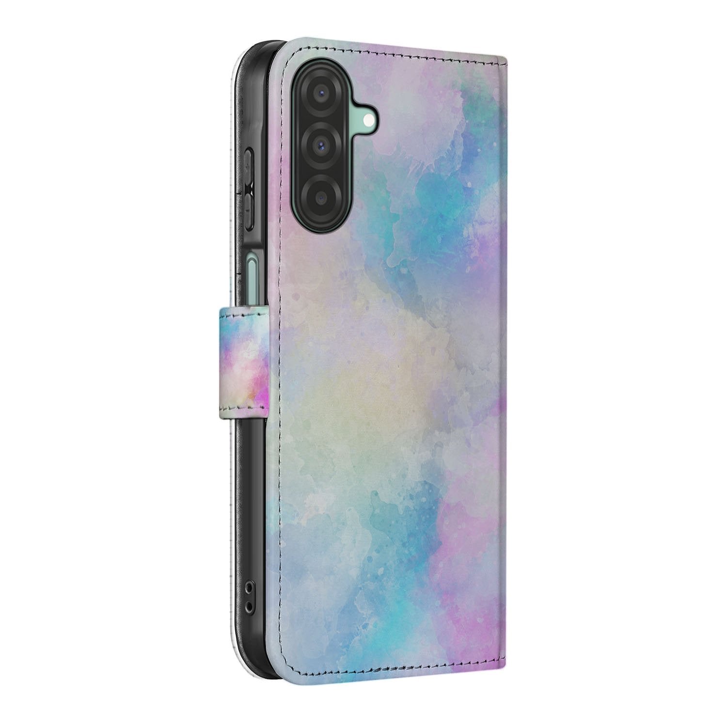 Samsung Galaxy A26 Watercolor Light Book Case watercolors zij aanzicht