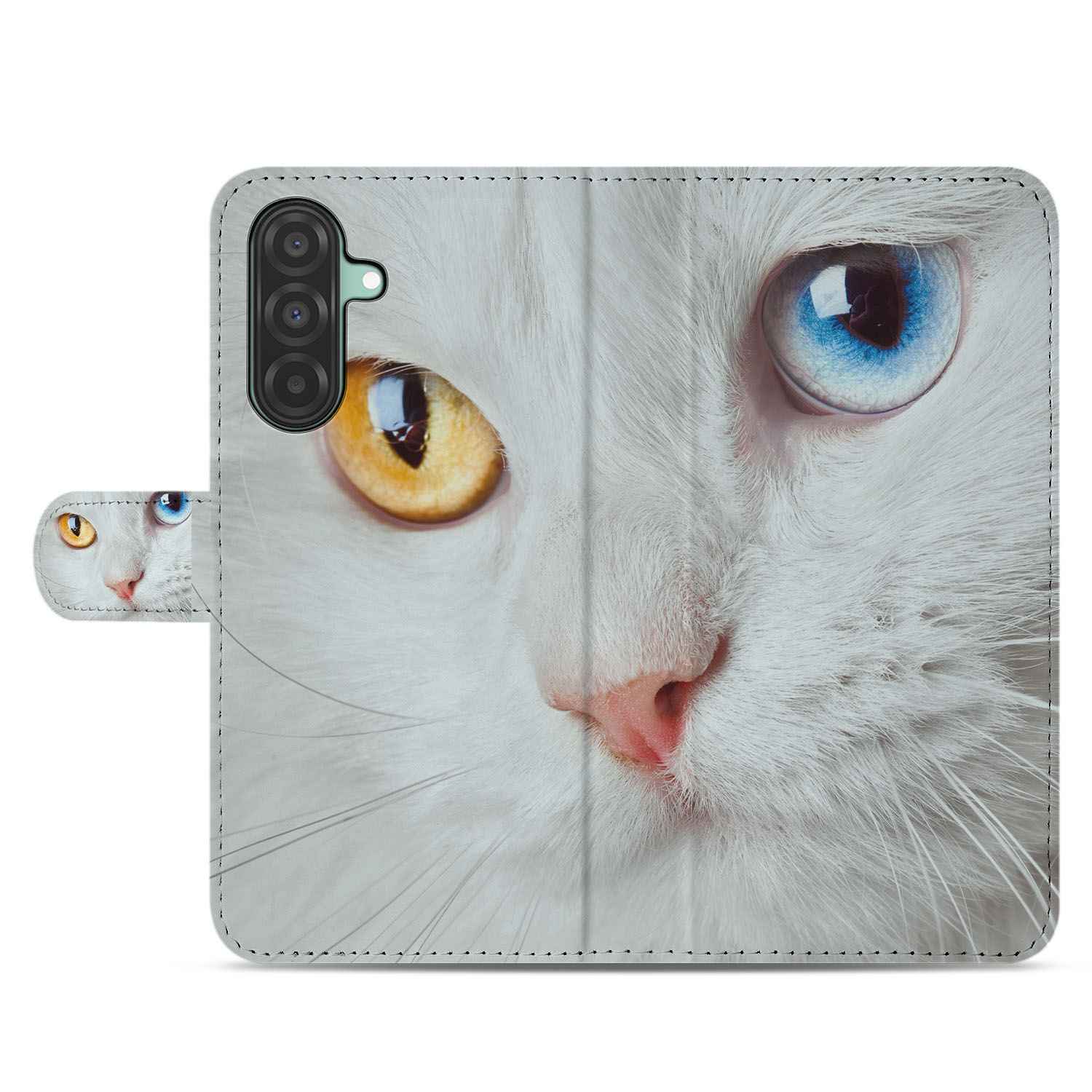 Samsung Galaxy A26 Witte Kat Book Case design Witte Kat voorkant