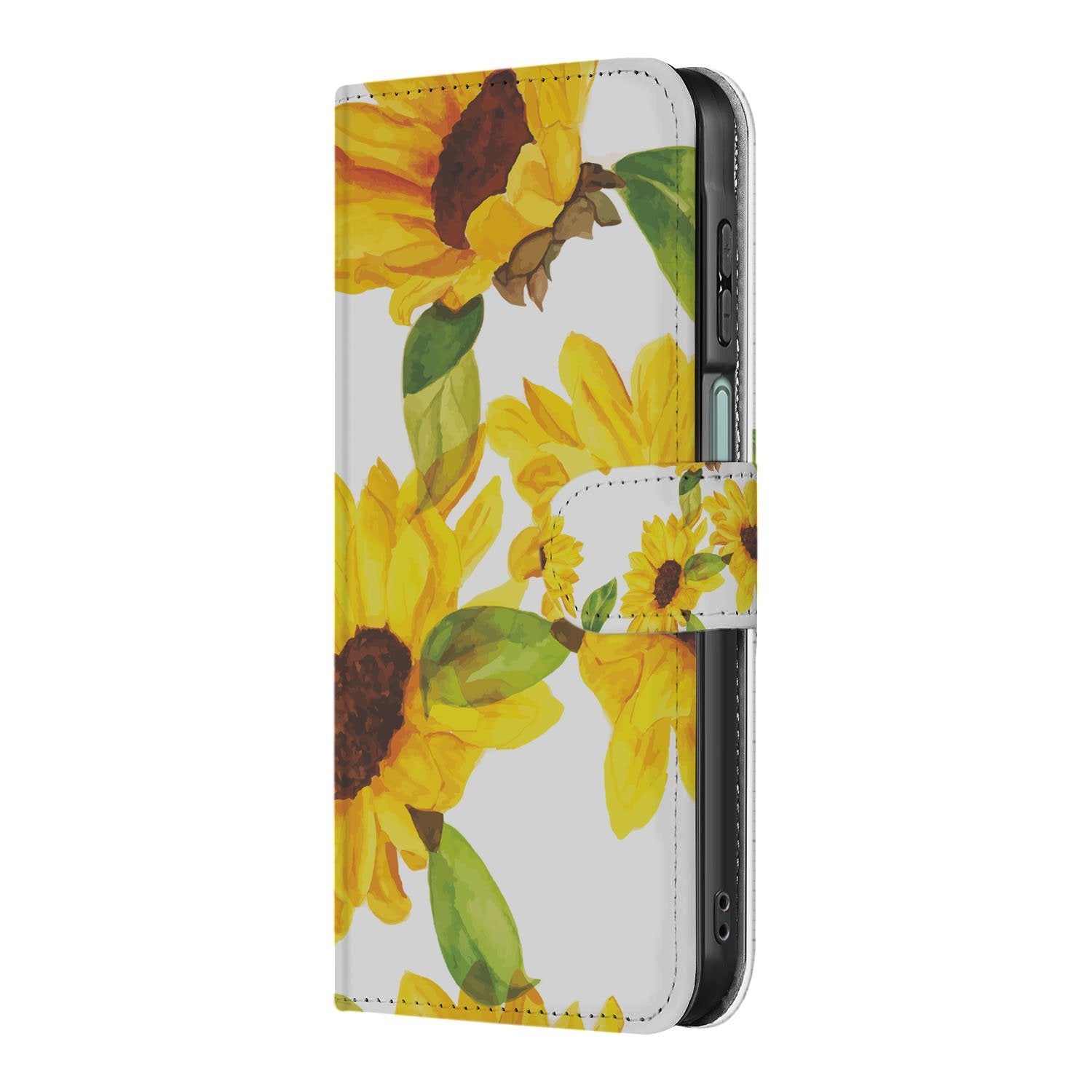 Samsung Galaxy A26 Zonnebloemen Book Case Zonnebloemen aanzicht