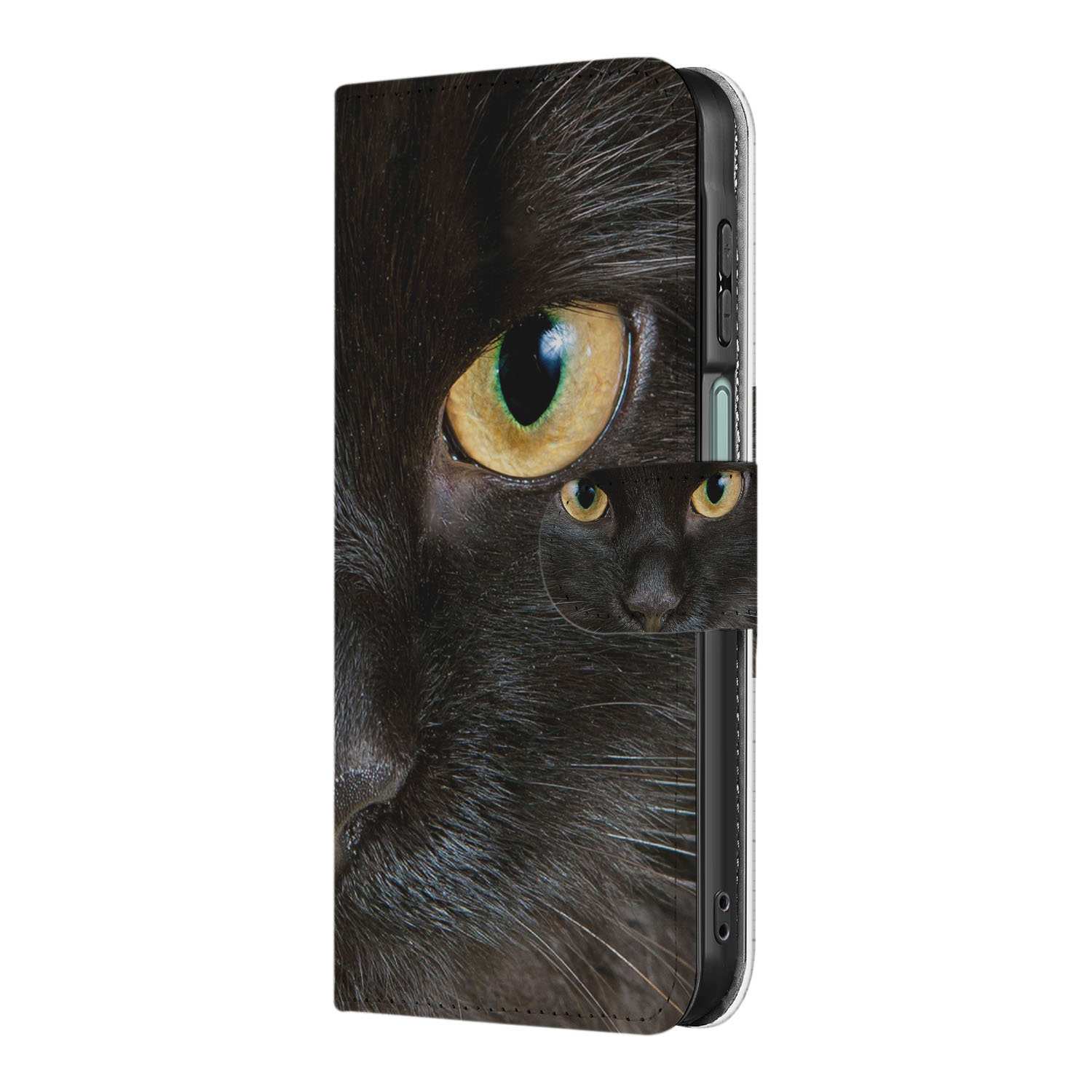 Samsung Galaxy A26 Zwarte Kat Book Case Zwarte Kat zij aanzicht