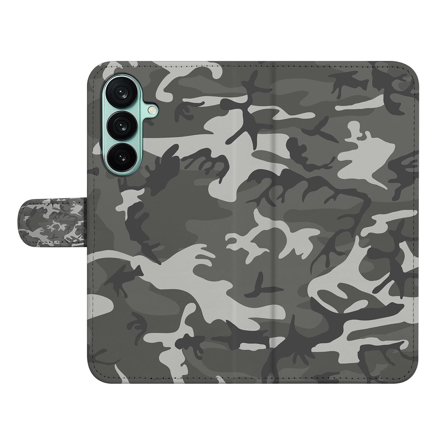 Samsung Galaxy A27 bookcase Army Light, open met pasjesvakken