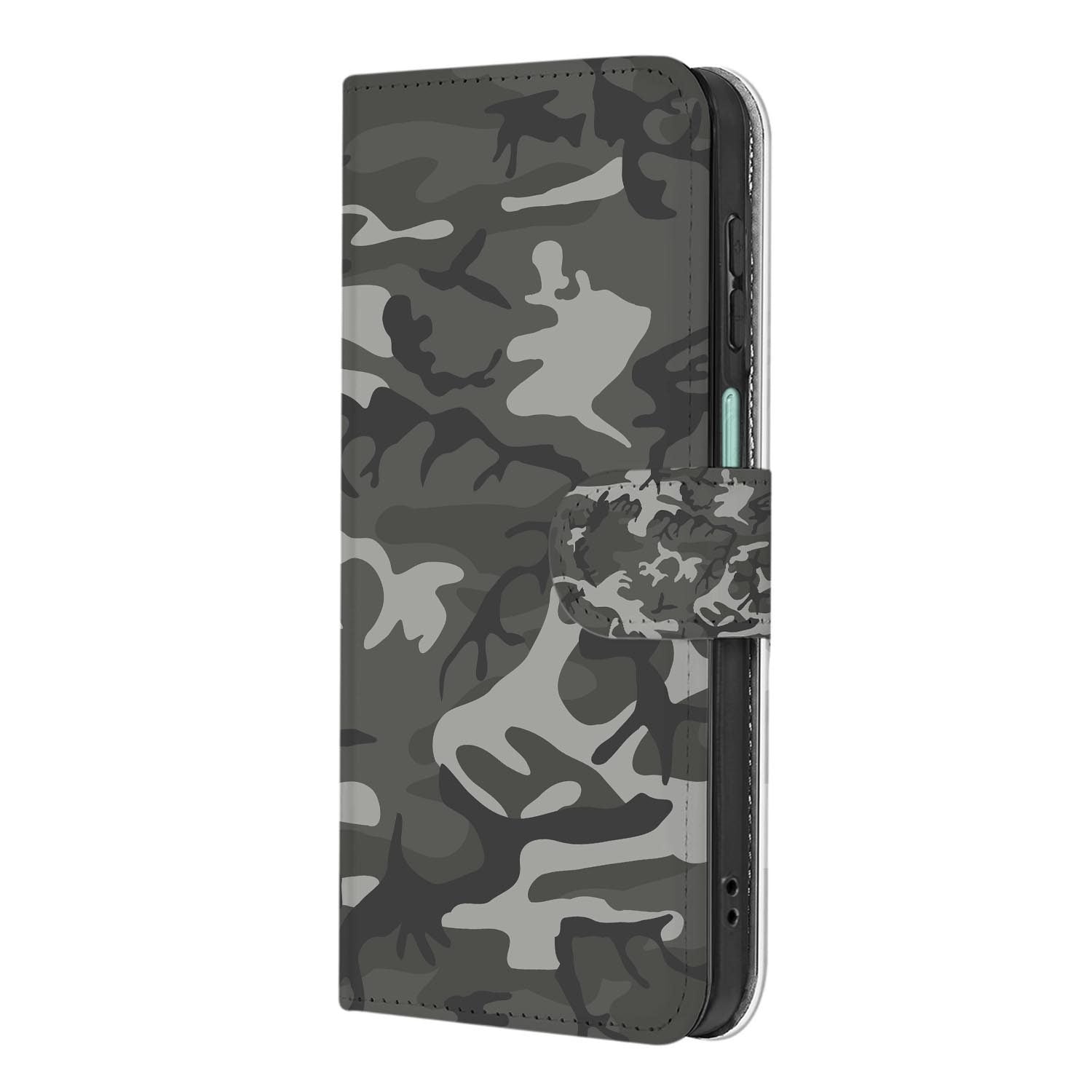 Samsung Galaxy A27 bookcase Army Light, achterkant met camera-uitsparing