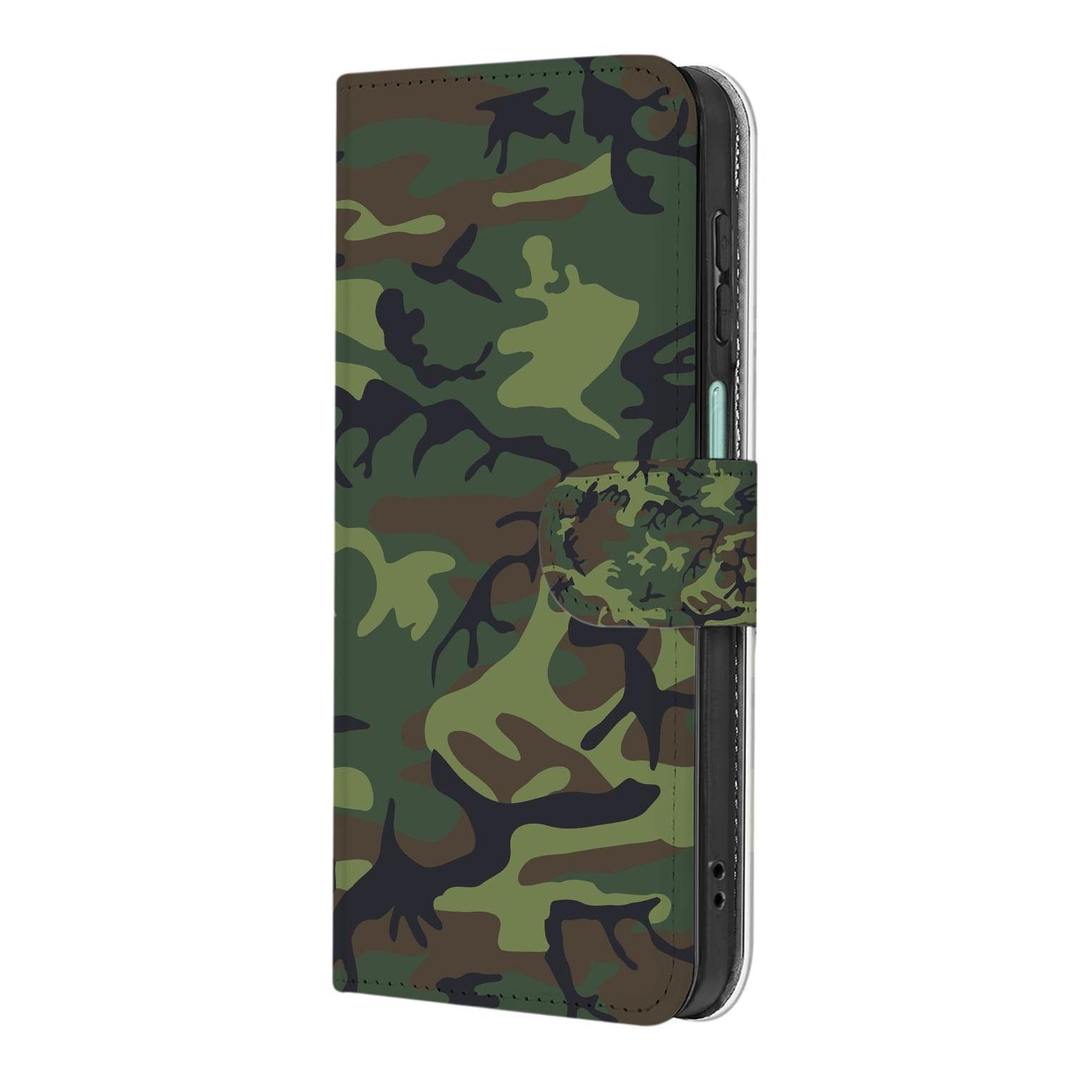 Samsung Galaxy A27 bookcase Army Dark, achterkant met camera-uitsparing