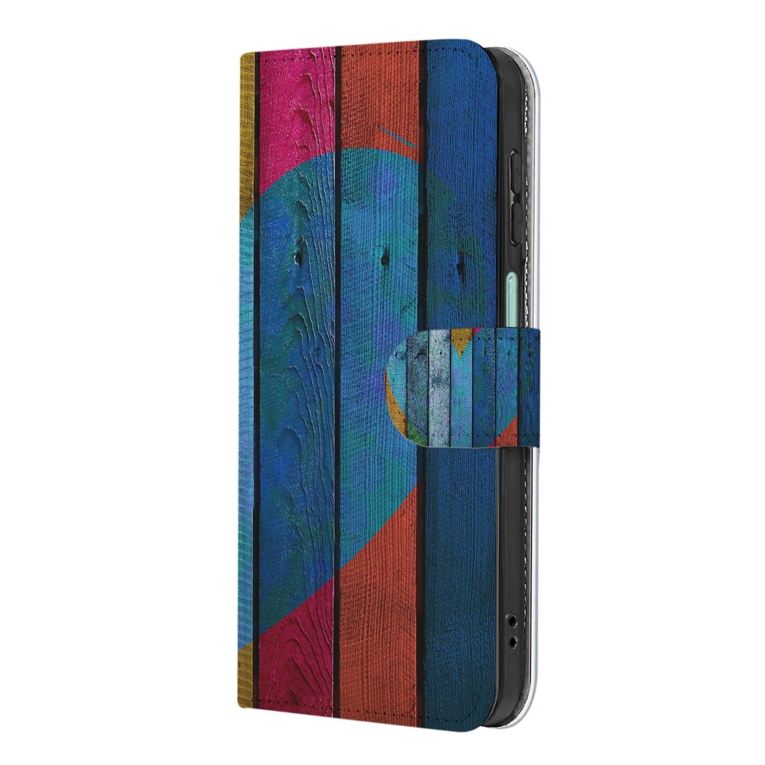 Samsung Galaxy A27 bookcase Wood Heart, achterkant met camera-uitsparing