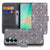 Samsung Galaxy A27 bookcase Flower Tiles, voorkant met gesloten klep