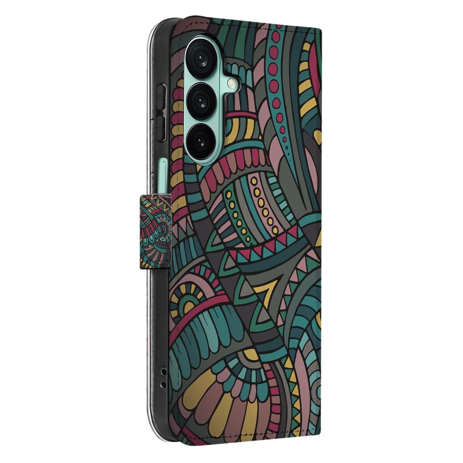 Samsung Galaxy A27 bookcase Aztec, detail van het stiksel