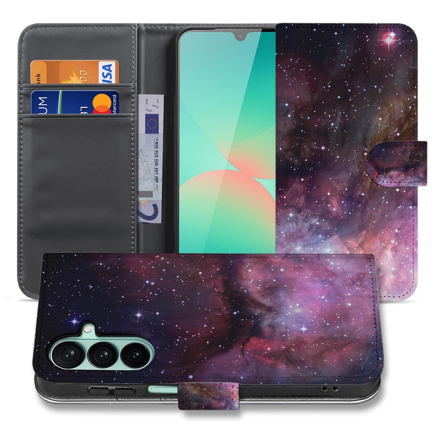 Samsung Galaxy A27 bookcase Galaxy, voorkant met gesloten klep