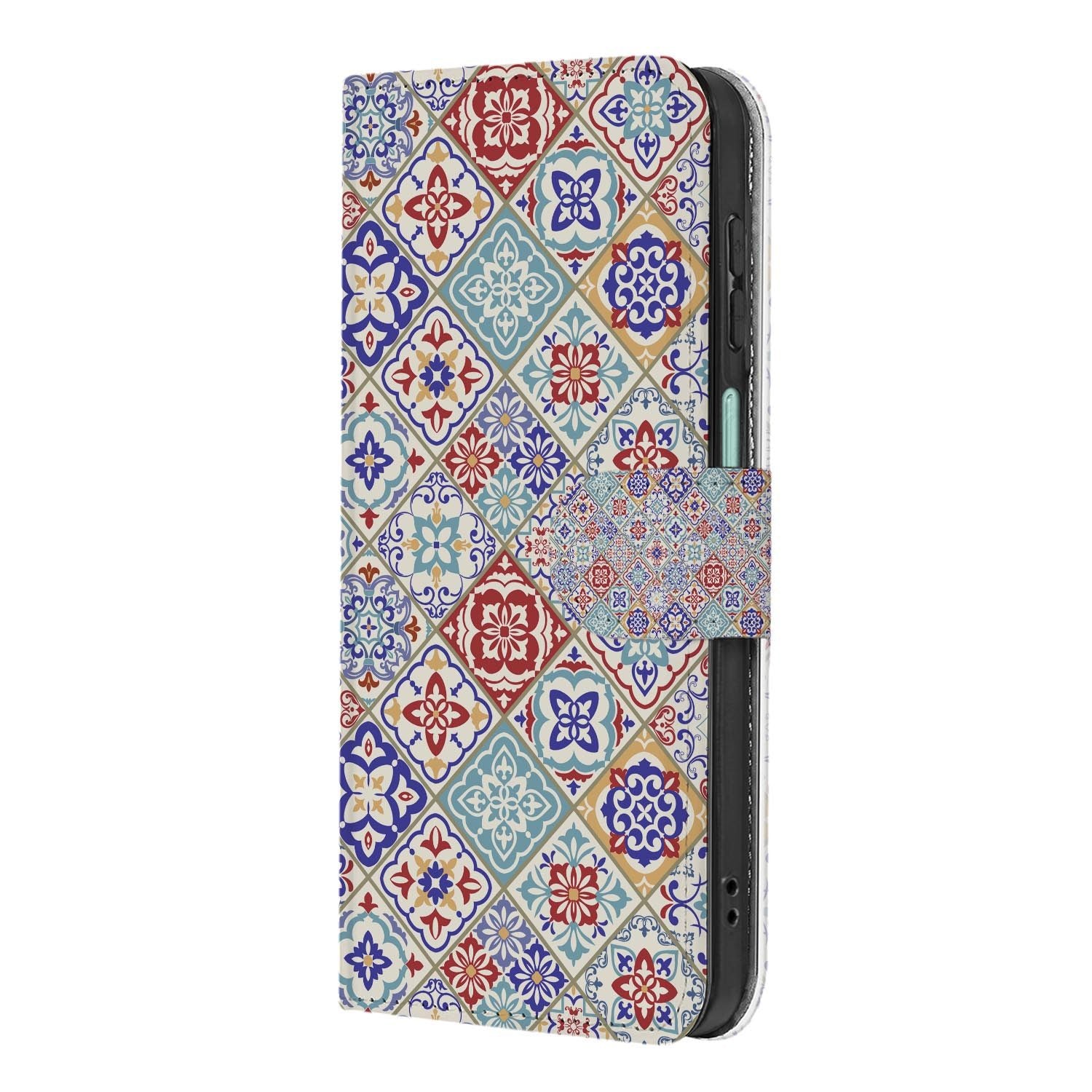 Samsung Galaxy A27 bookcase Tiles Color, achterkant met camera-uitsparing