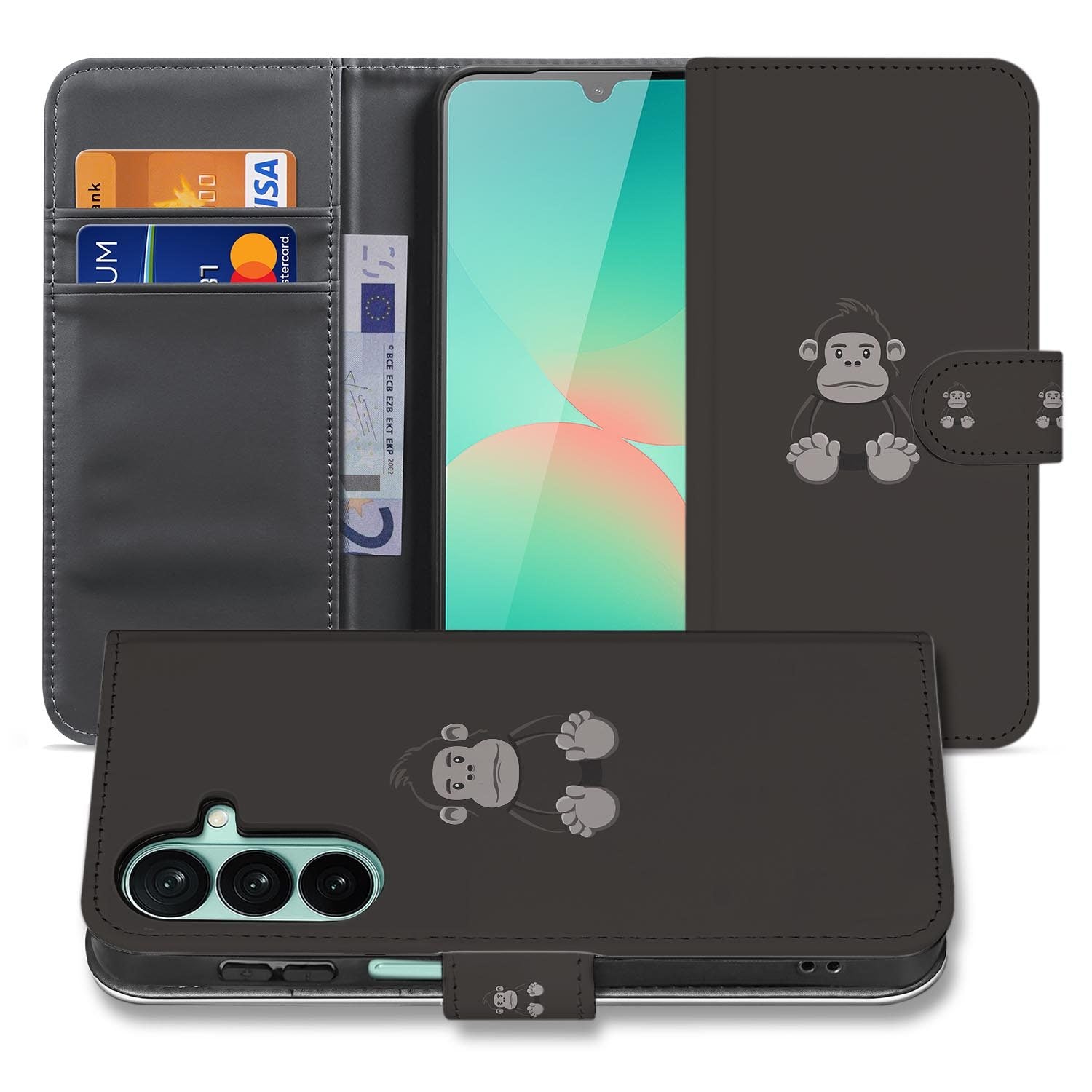 Samsung Galaxy A27 bookcase Gorilla, voorkant met gesloten klep