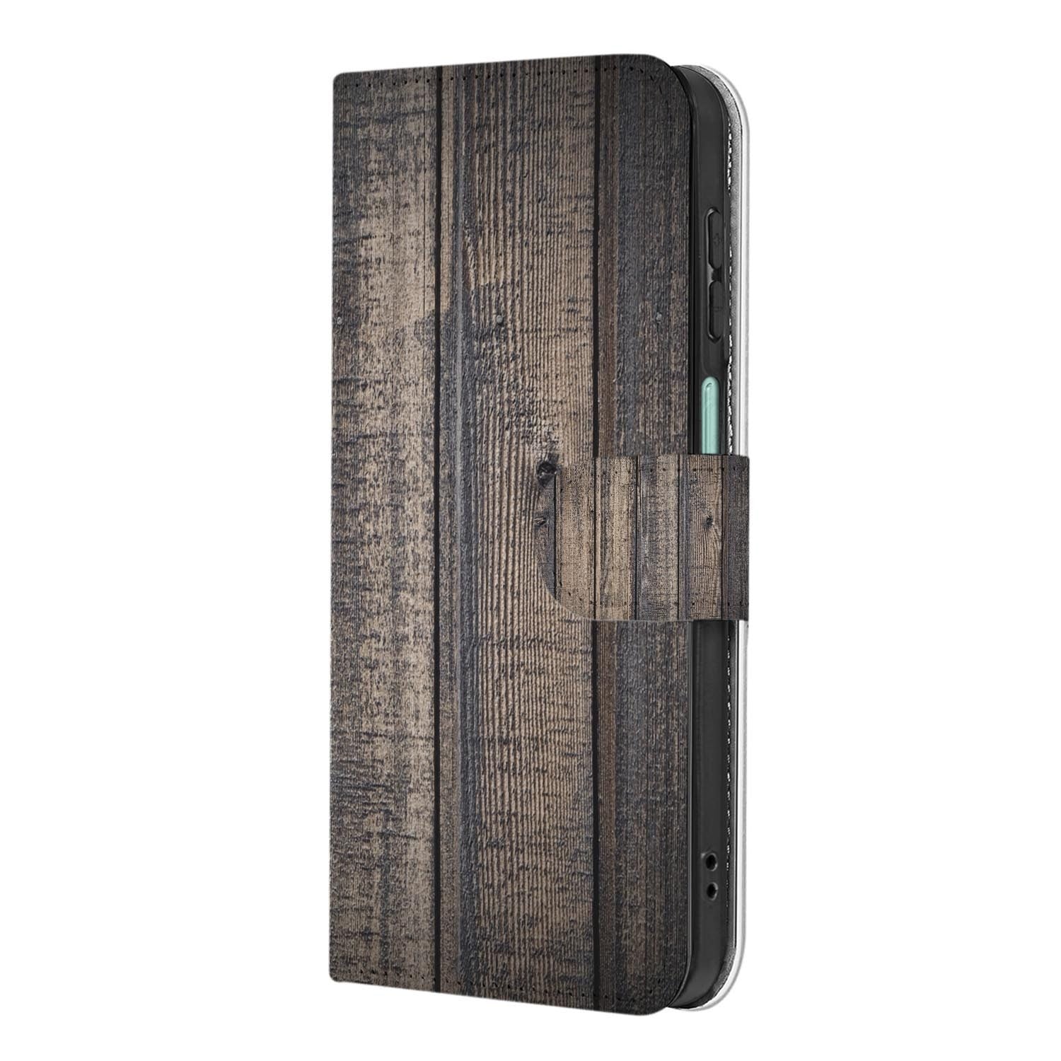 Samsung Galaxy A27 bookcase Steigerhout, achterkant met camera-uitsparing