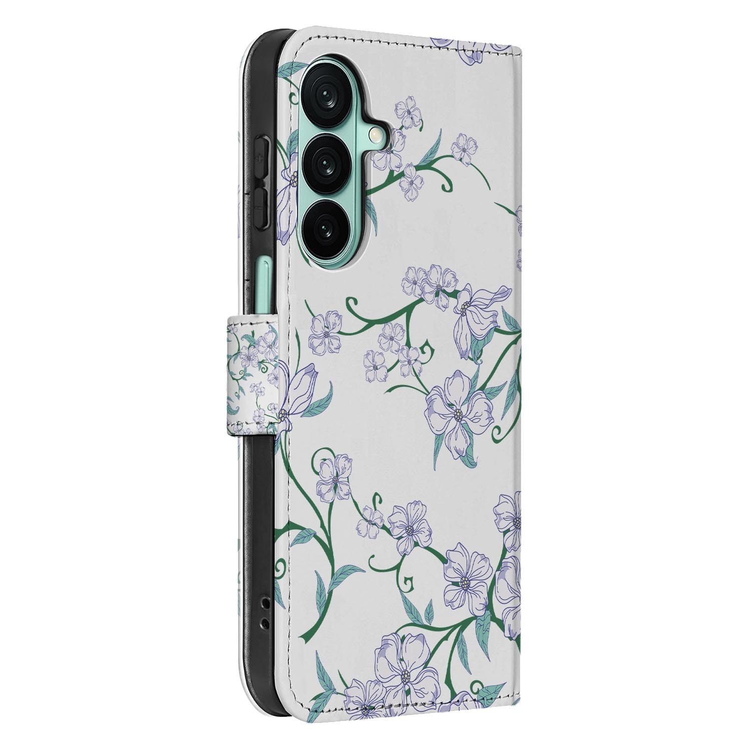 Samsung Galaxy A27 bookcase Blossom White, detail van het stiksel