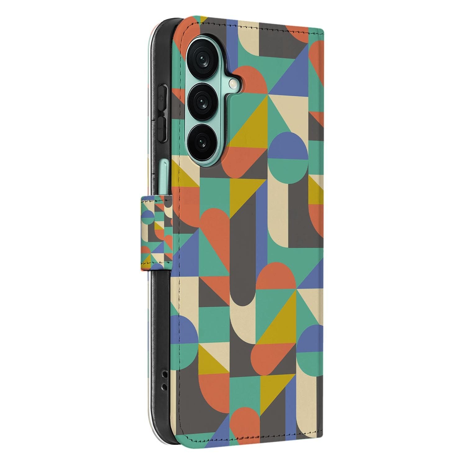 Samsung Galaxy A27 bookcase Funky Retro, detail van het stiksel