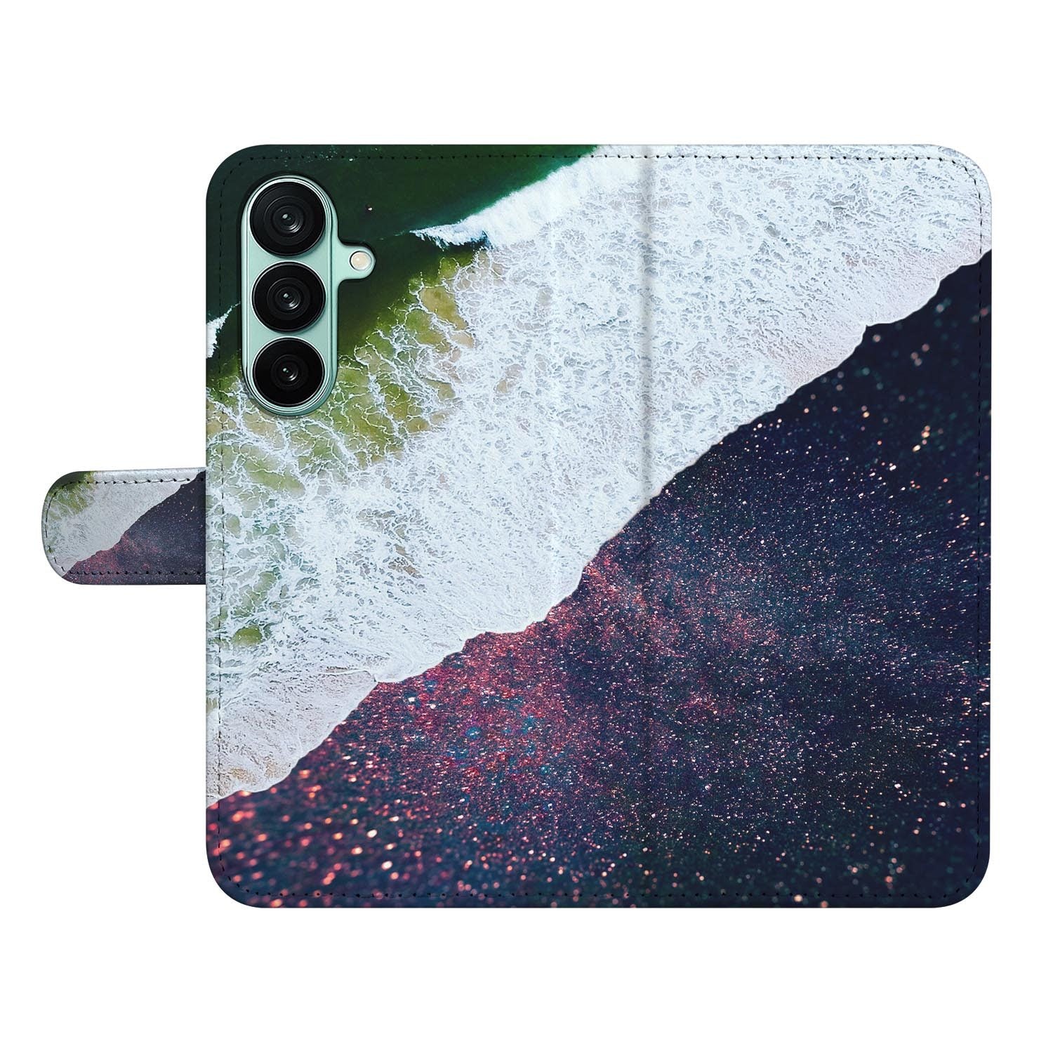 Samsung Galaxy A27 bookcase Sea in Space, open met pasjesvakken