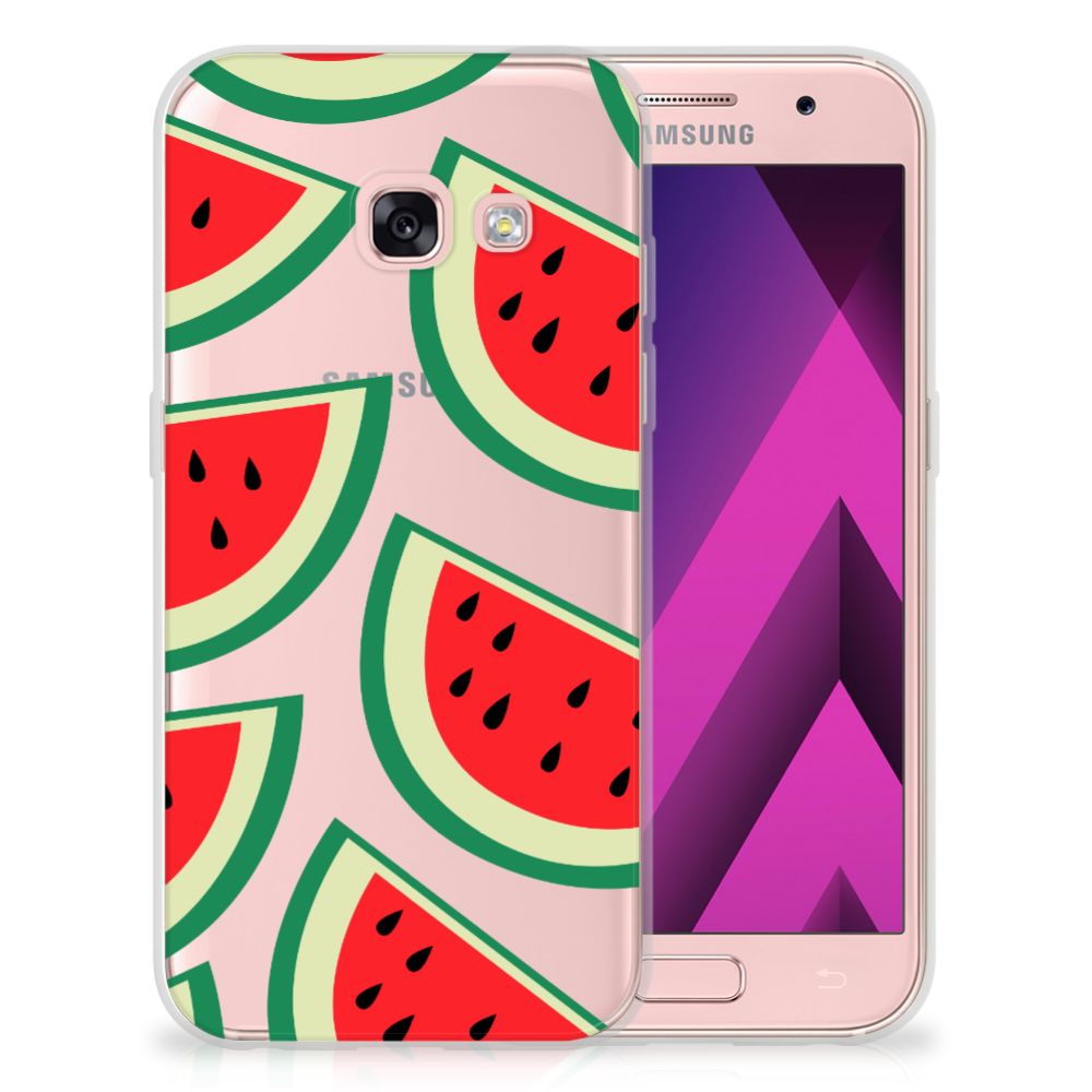 Samsung Galaxy A3 2017 Siliconen Case Watermelons watermeloenen design achterkant