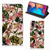 Samsung Galaxy A30 Smart Cover Flowers bloemen design voorzijde zij aanzicht