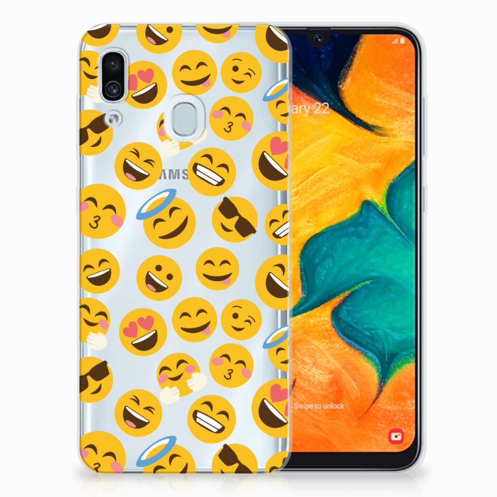 Samsung Galaxy A30 TPU bumper Emoji design emoji aanzicht
