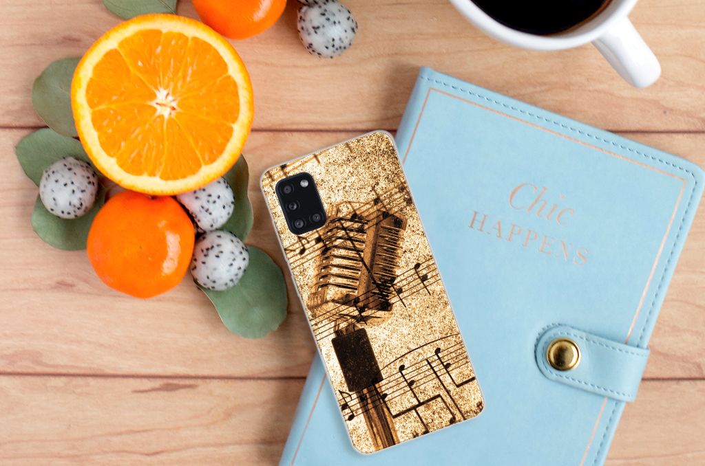 Samsung Galaxy A31 Siliconen Hoesje met foto Bladmuziek B2C Telecom