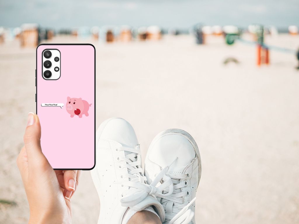 Samsung Galaxy A32 4G | A32 5G Enterprise Editie Hoesje Pig Mud illustraties design achterkant