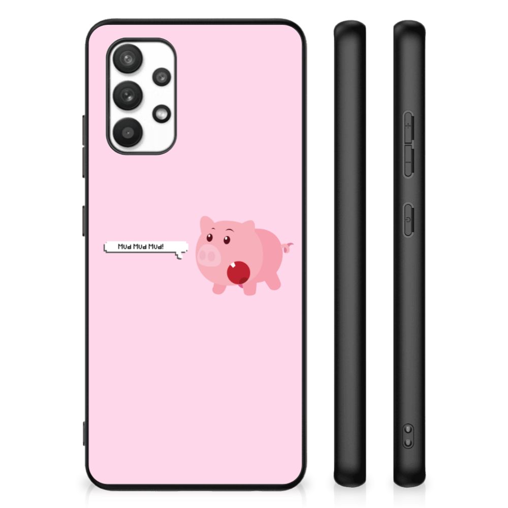 Samsung Galaxy A32 4G A32 5G Enterprise Editie Hoesje Pig Mud illustraties voorkant zijkanten