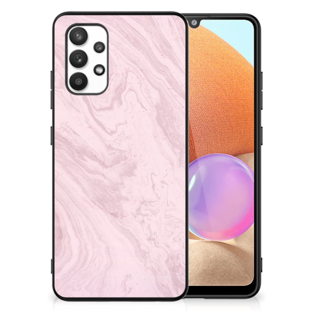 Samsung Galaxy A32 4G | A32 5G Enterprise Editie Marmeren Print Telefoonhoesje Marble Pink achterkant