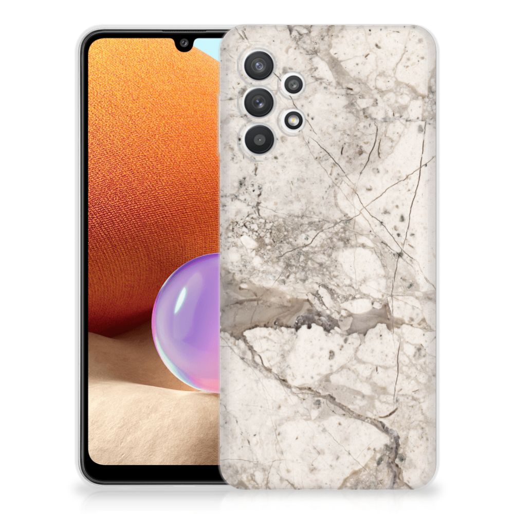 Samsung Galaxy A32 4G | A32 5G Enterprise Editie TPU Siliconen Hoesje Marmer Beige B2C Telecom