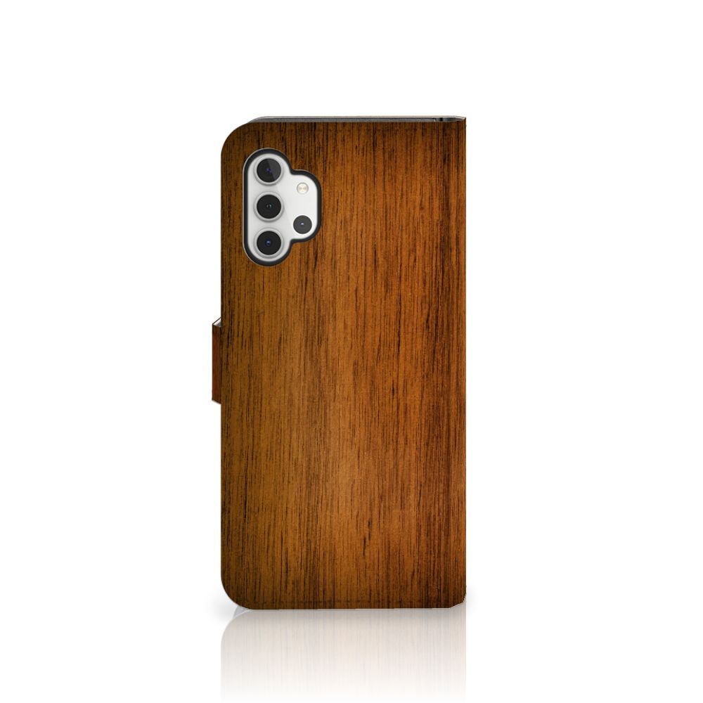 Samsung Galaxy A32 5G Book Style Case Donker Hout