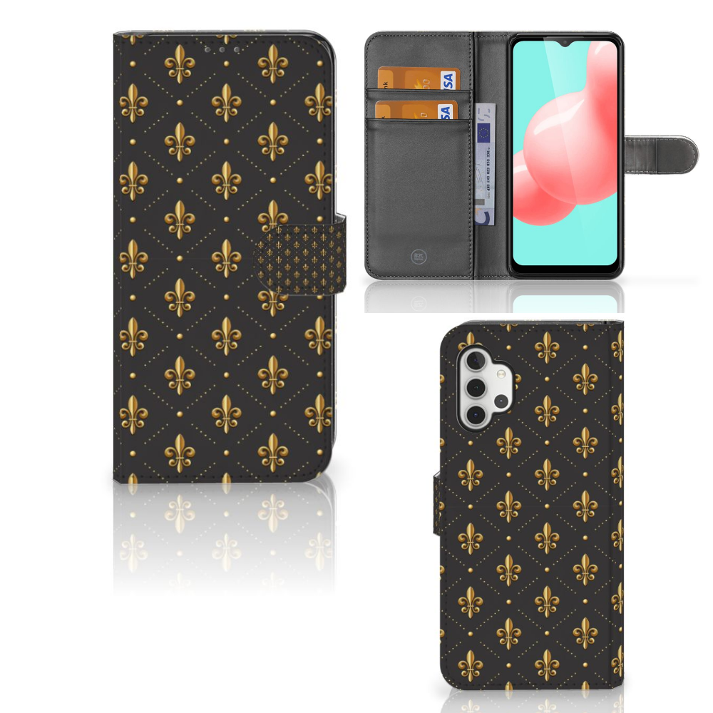 Samsung Galaxy A32 5G Telefoon Hoesje Franse Lelie telefoonhoesje Franse lelie design aanzicht