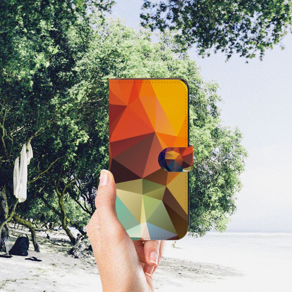 Samsung Galaxy A34 Book Case Polygon Color hand strand kunstzinnig design