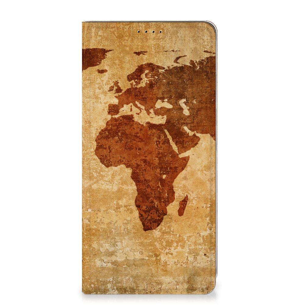 Samsung Galaxy A35 Book Cover Wereldkaart wereldkaart ontwerp voorkant