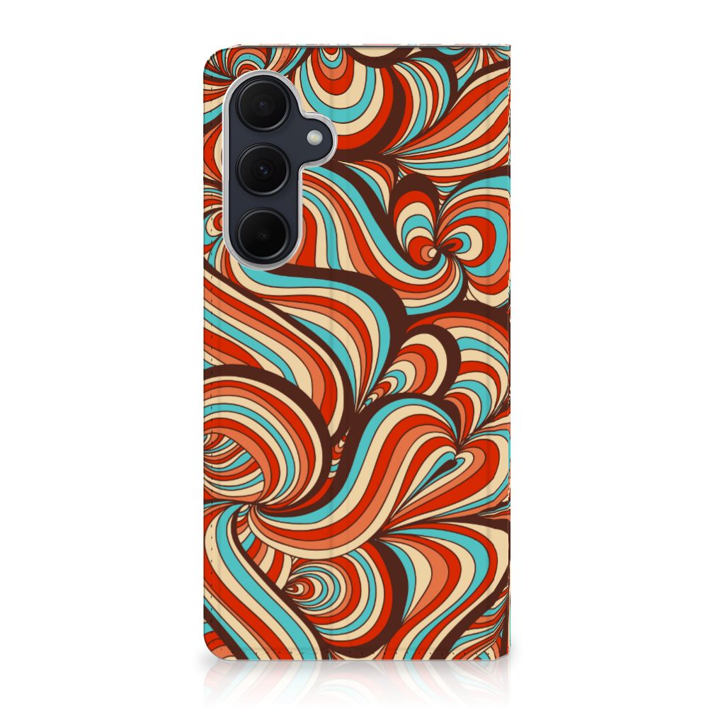 Samsung Galaxy A35 Bookcase Retro retro design kleurrijke print