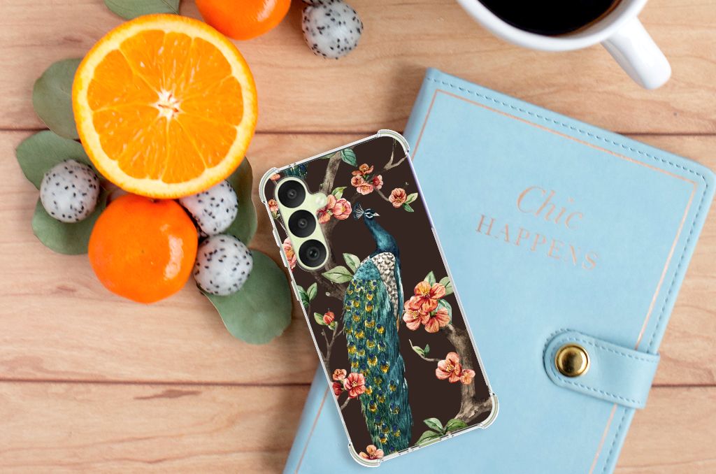 Samsung Galaxy A35 Case Anti-shock Pauw met Bloemen B2C Telecom