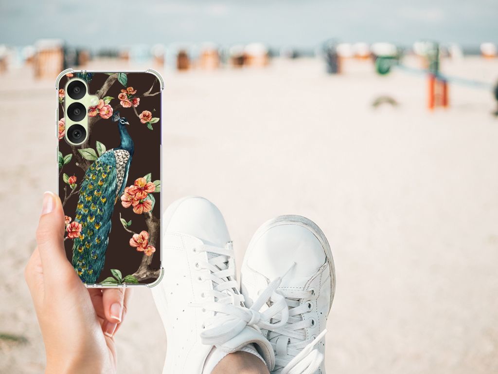 Samsung Galaxy A35 Case Anti-shock Pauw met Bloemen B2C Telecom